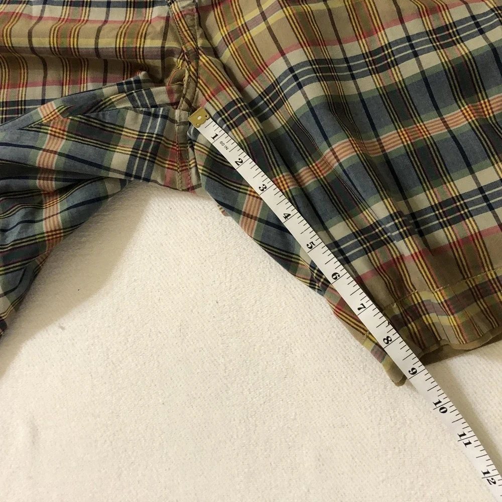 Polo Ralph Lauren Shorts Mens 48 Multicolor Plaid Chino Reversible 9 Inseam Big